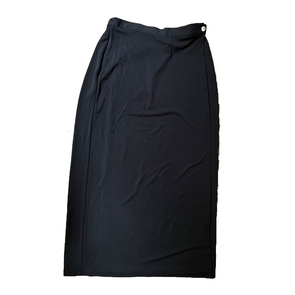 (SALE 5/$25) Vintage Valeri Stevens Black Wrap Midi Skirt
